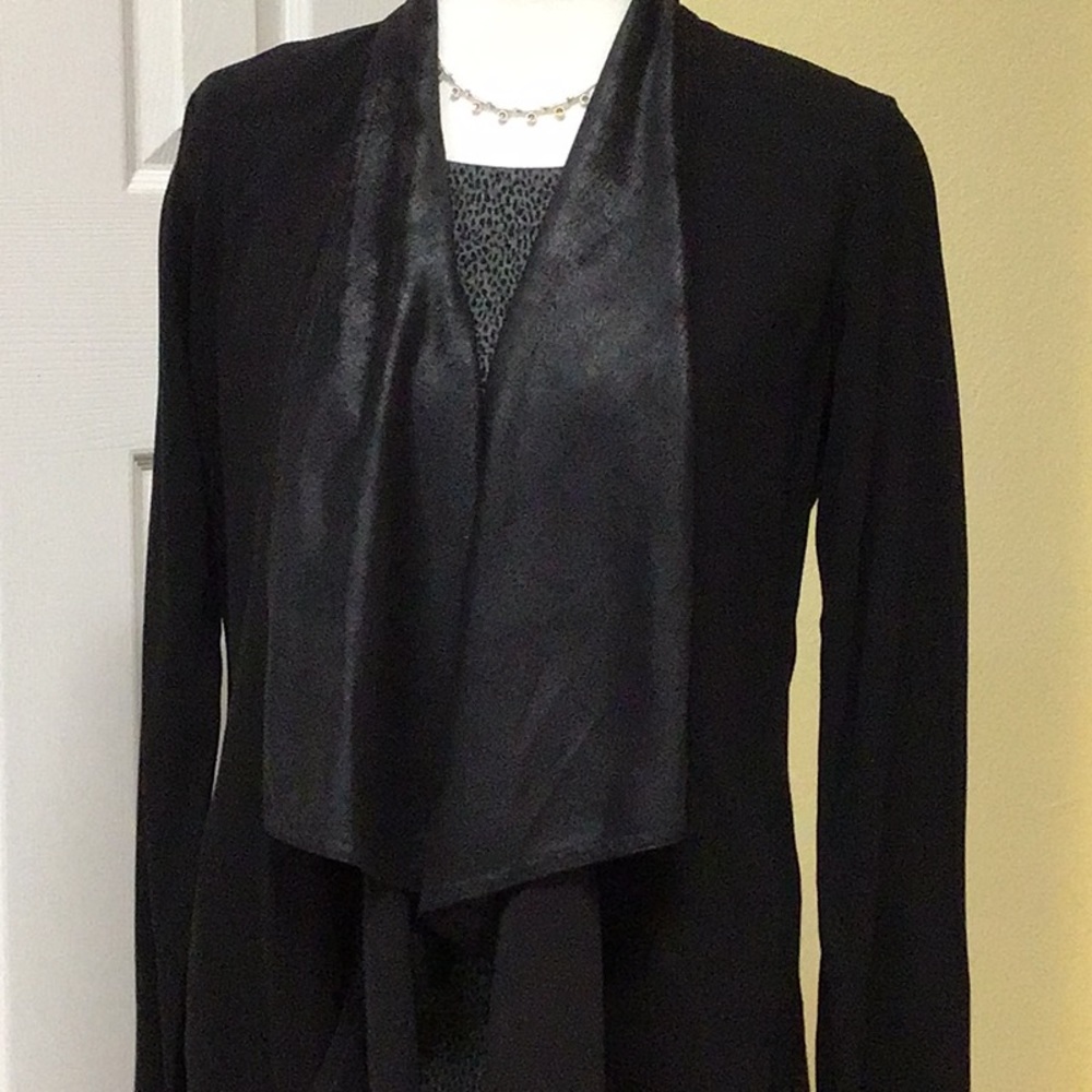 CAbi OWENS WATERFALL FAUX LEATHER JACKET MED